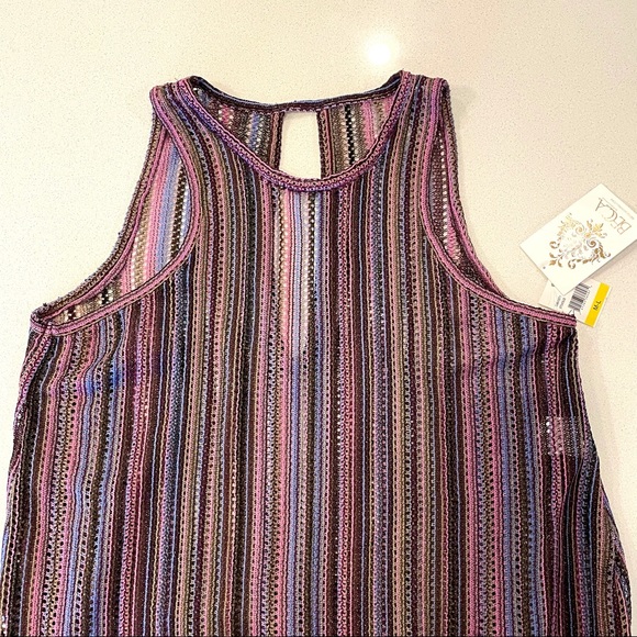 Becca Swim Knit Coverup Purple with Tied Knot! - Picture 4 of 9